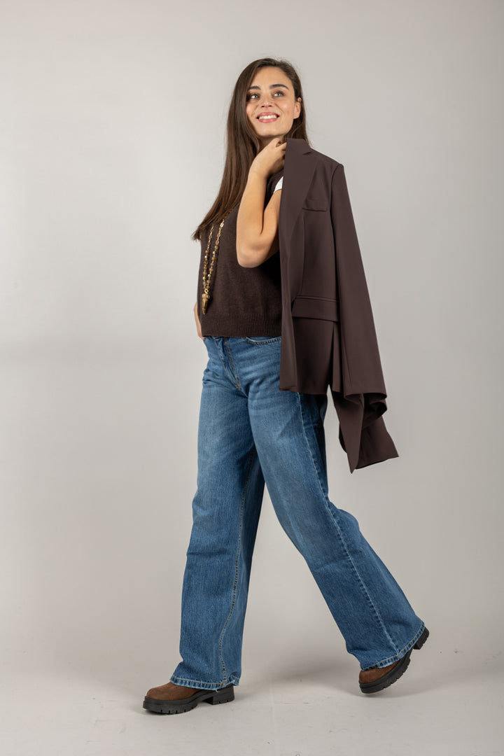 TENSIONE IN - D80968 - GILET SCOLLO A V