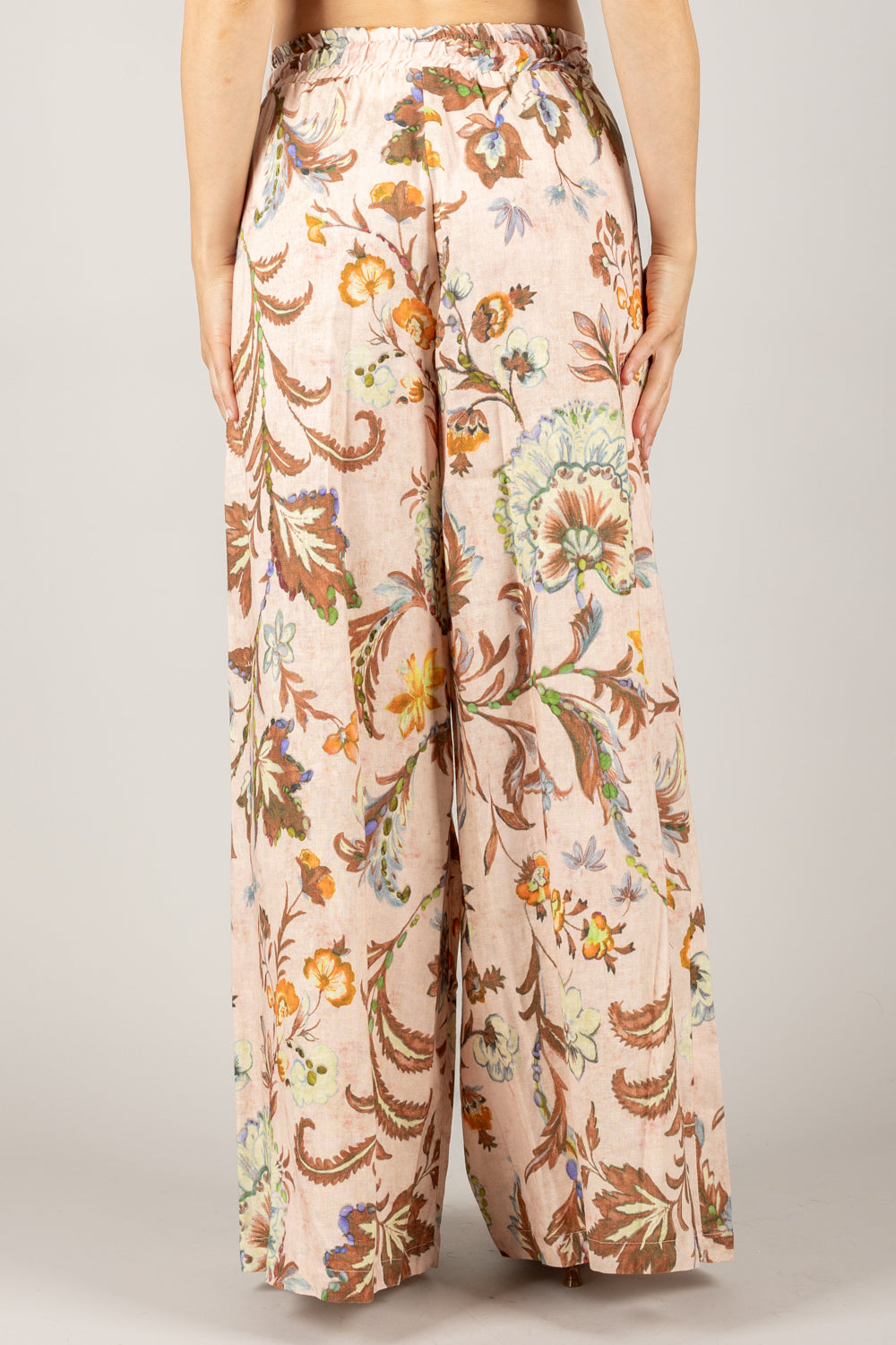 TENSIONE IN - S25PG93 - PANTALONE PALAZZO FLOREALE