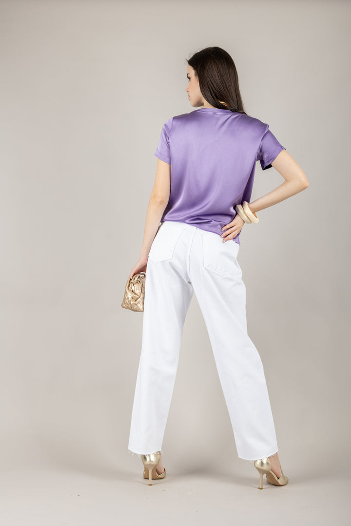 VICOLO - TD0007 - T-SHIRT IN SATIN
