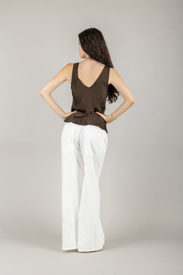 TENSIONE IN - C914T05Q - TOP SATIN SCOLLO V SCHIENA