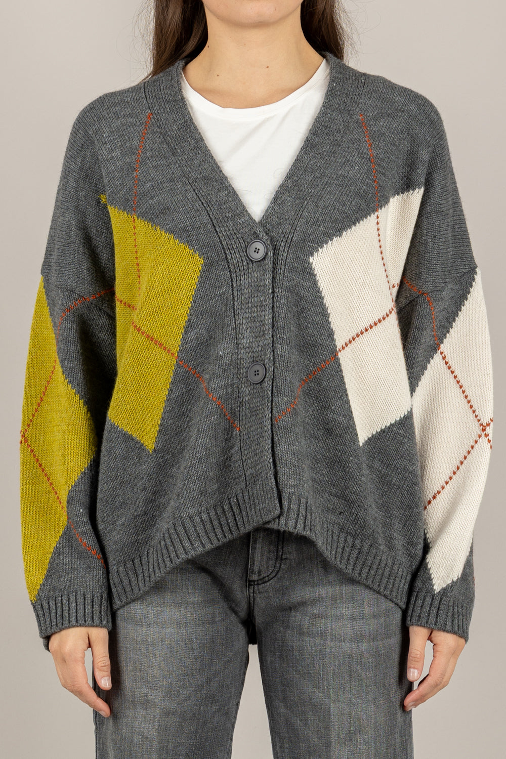 HAVEONE - MFP-P229 - CARDIGAN OVER ROMBI