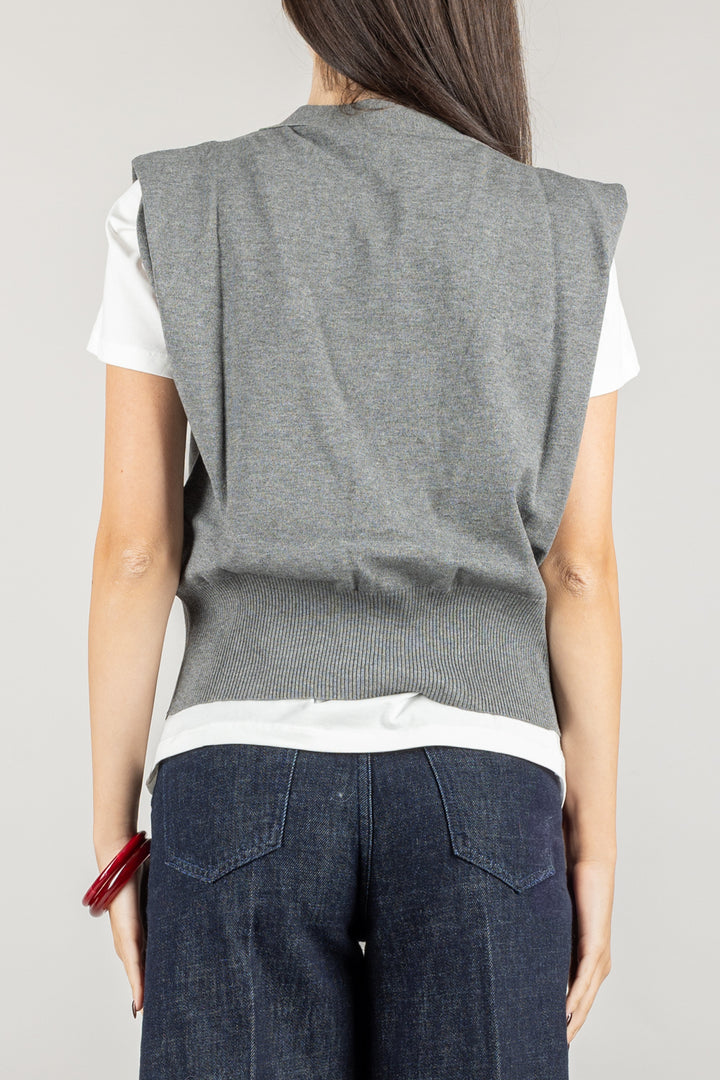 KONTATTO - 3M0945C - GILET CON BOTTONI ORO