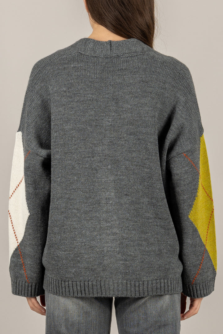 HAVEONE - MFP-P229 - CARDIGAN OVER ROMBI