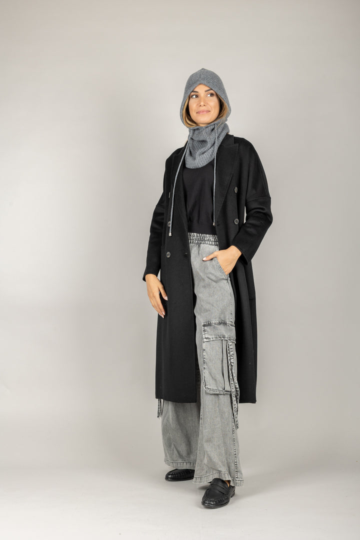 TENSIONE IN - W25P464 - PANTALONE CARGO CON COULISSE