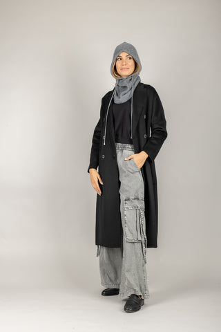 TENSIONE IN - W25P464 - PANTALONE CARGO CON COULISSE