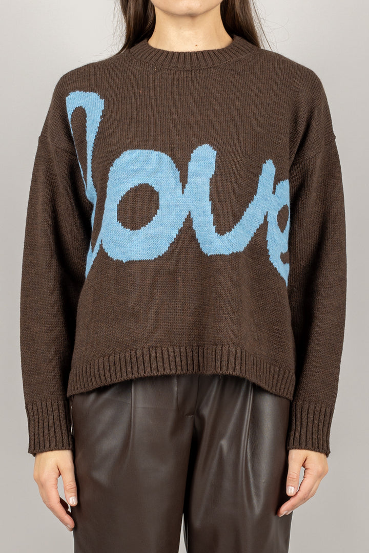TENSIONE IN - W5HMJ70A400 - MAGLIA CON SCRITTO LOVE