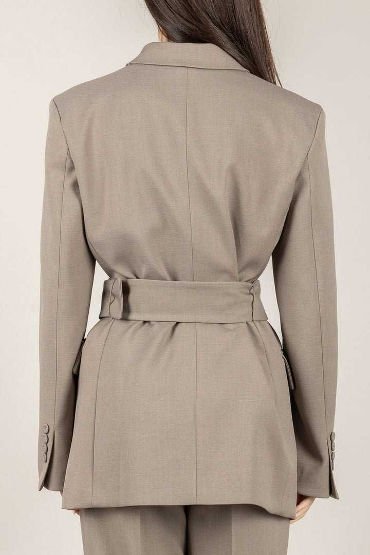 VICOLO - TF2043 - GIACCA DOPPIO PETTO CON CINTURA