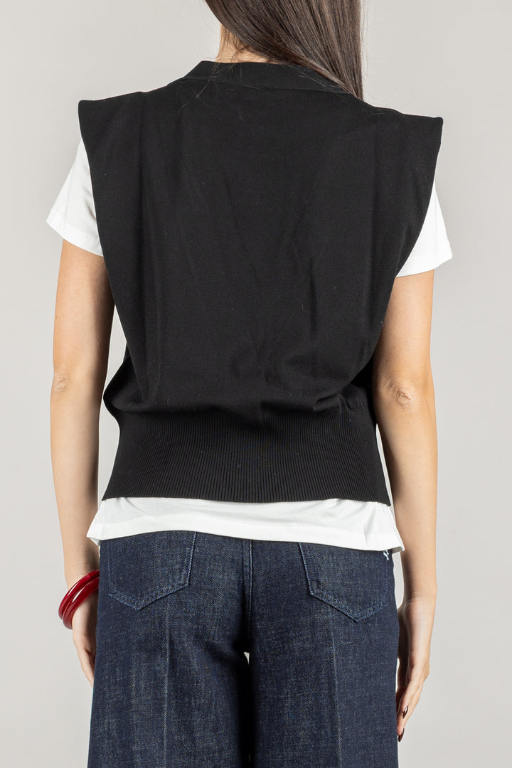KONTATTO - 3M0945C - GILET CON BOTTONI ORO
