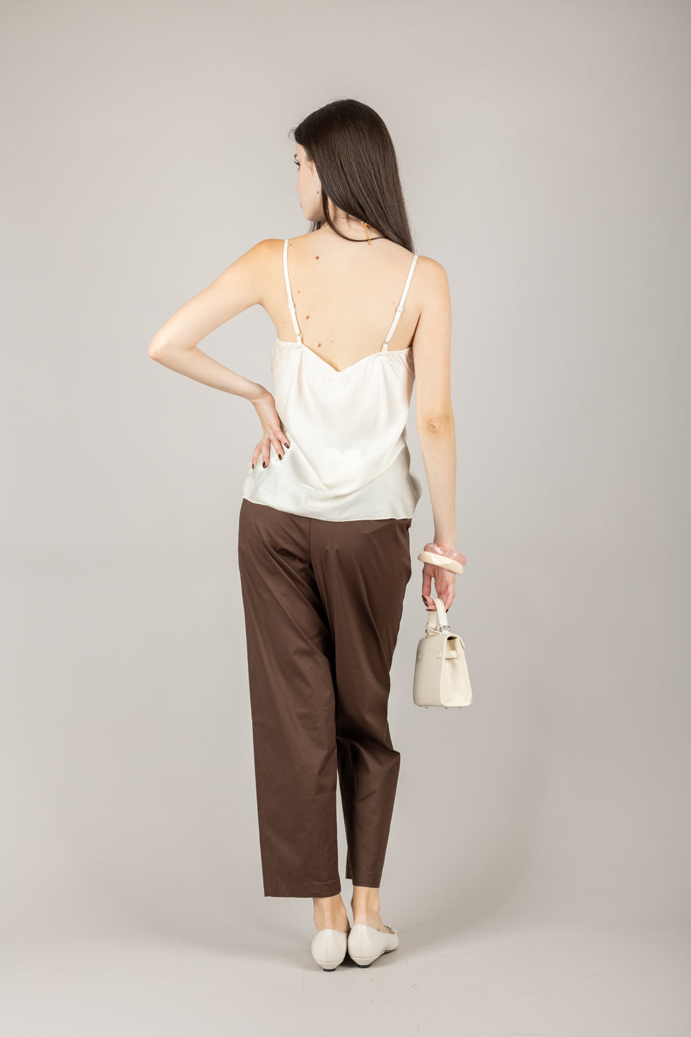 TENSIONE IN - 25P7865 - PANTALONE GAMBA DRITTA CON CINTA