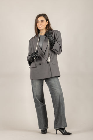 VICOLO - TF2102 - GIACCA DOPPIO PETTO CON GUANTI