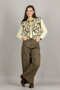 VICOLO - 4AB4008 - GILET IN MAGLIA RICAMATO