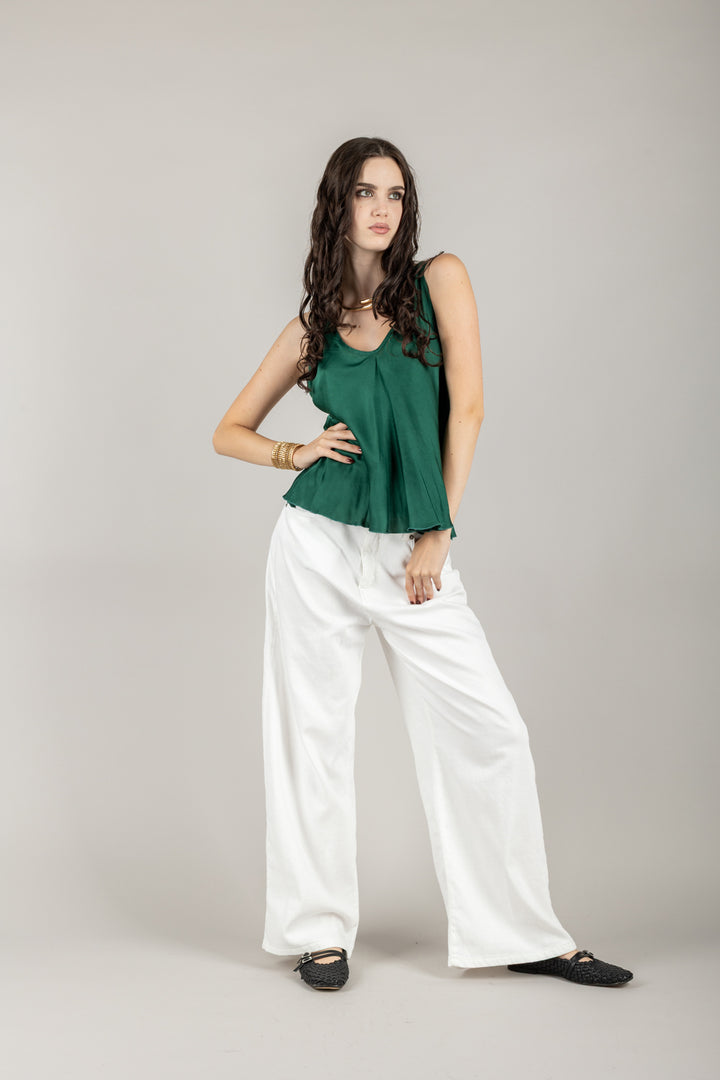 TENSIONE IN - C914T05Q - TOP SATIN SCOLLO V SCHIENA