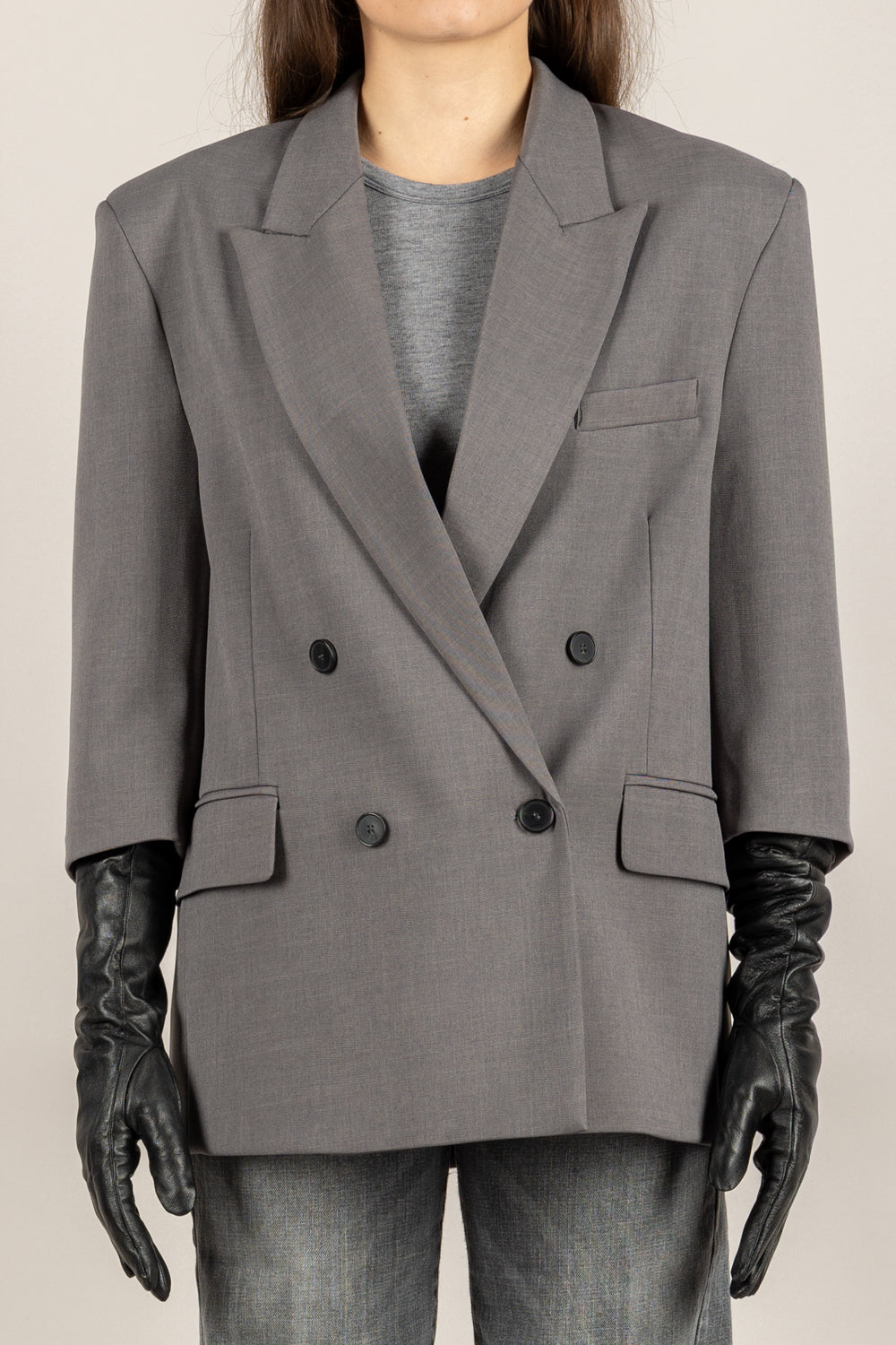 VICOLO - TF2102 - GIACCA DOPPIO PETTO CON GUANTI