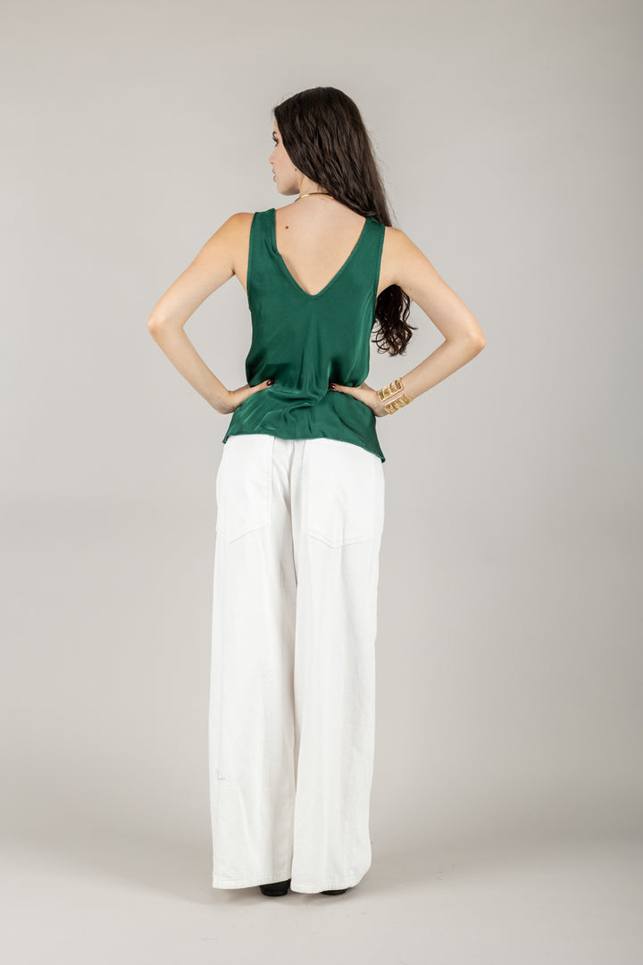TENSIONE IN - C914T05Q - TOP SATIN SCOLLO V SCHIENA