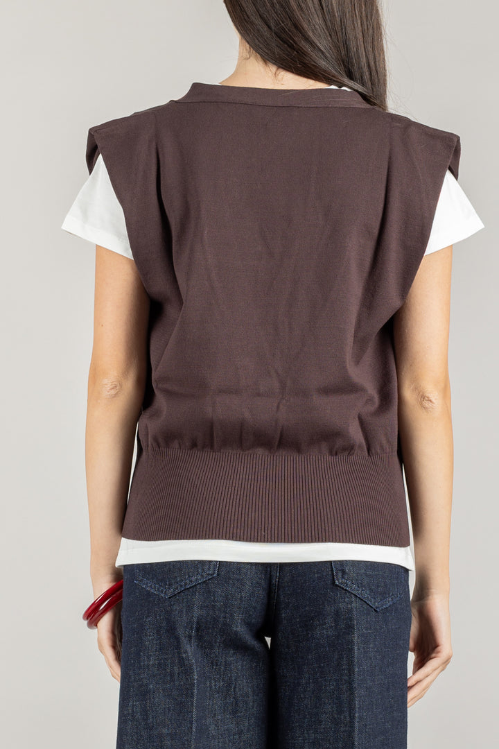 KONTATTO - 3M0945C - GILET CON BOTTONI ORO