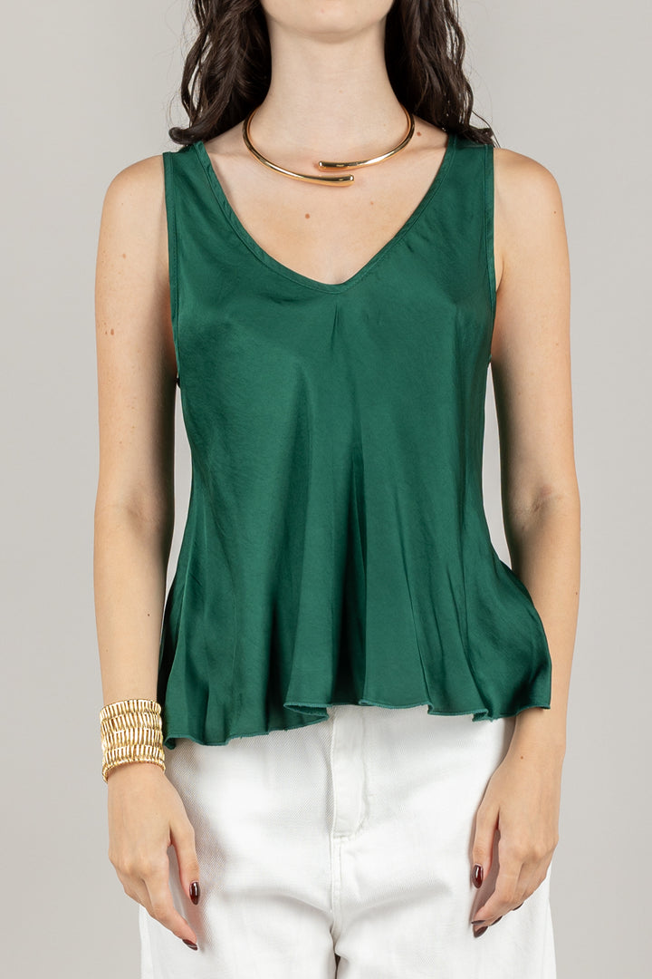 TENSIONE IN - C914T05Q - TOP SATIN SCOLLO V SCHIENA