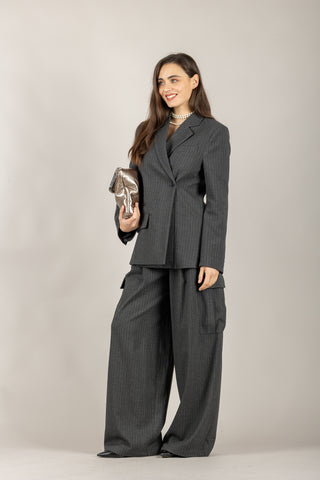 VICOLO - TF1986 - PANTALONE CARGO GESSATO