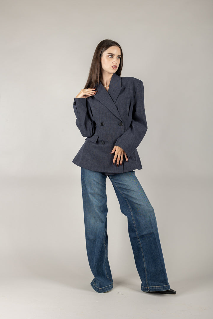 VICOLO - TF0856 - GIACCA DOPPIO PETTO DENIM