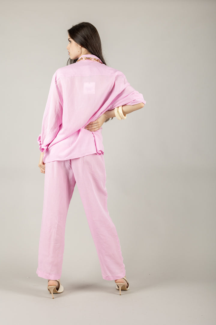 TENSIONE IN - 25P7659 - PANTALONE GAMBA DRITTA CON COULISSE E TASCHE