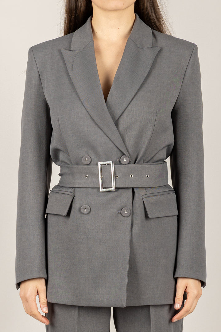 VICOLO - TF2043 - GIACCA DOPPIO PETTO CON CINTURA