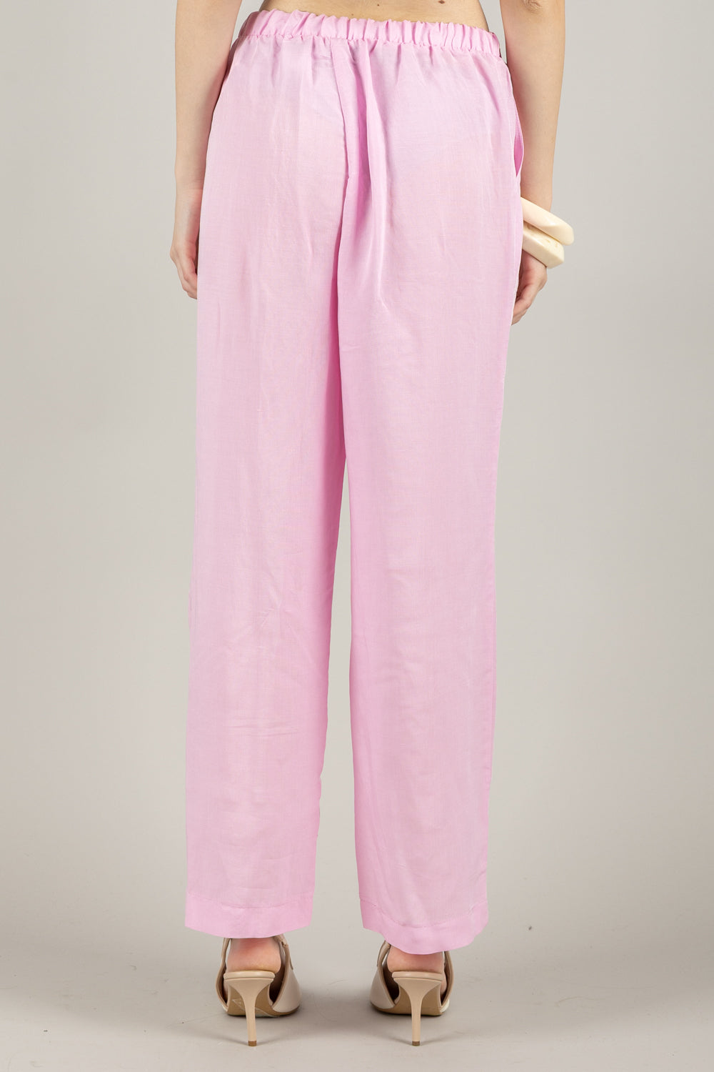 TENSIONE IN - 25P7659 - PANTALONE GAMBA DRITTA CON COULISSE E TASCHE
