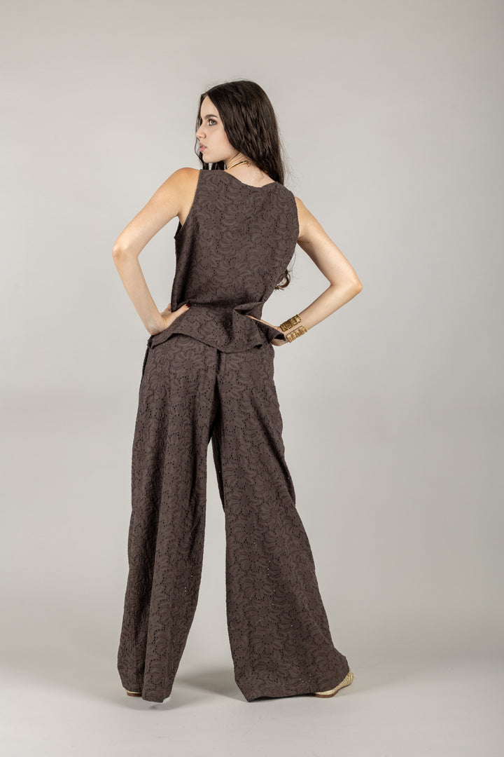 TENSIONE IN - S25PI73 - PANTALONE FANTASIA FIORE