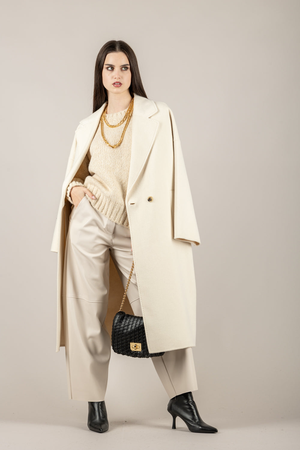 TENSIONE IN - 225216 - PANTALONE ECOPELLE GAMBRA DRITTA