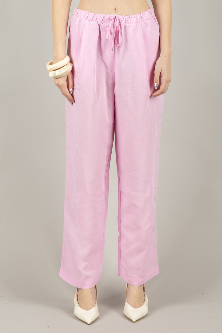 TENSIONE IN - 25P7659 - PANTALONE GAMBA DRITTA CON COULISSE E TASCHE