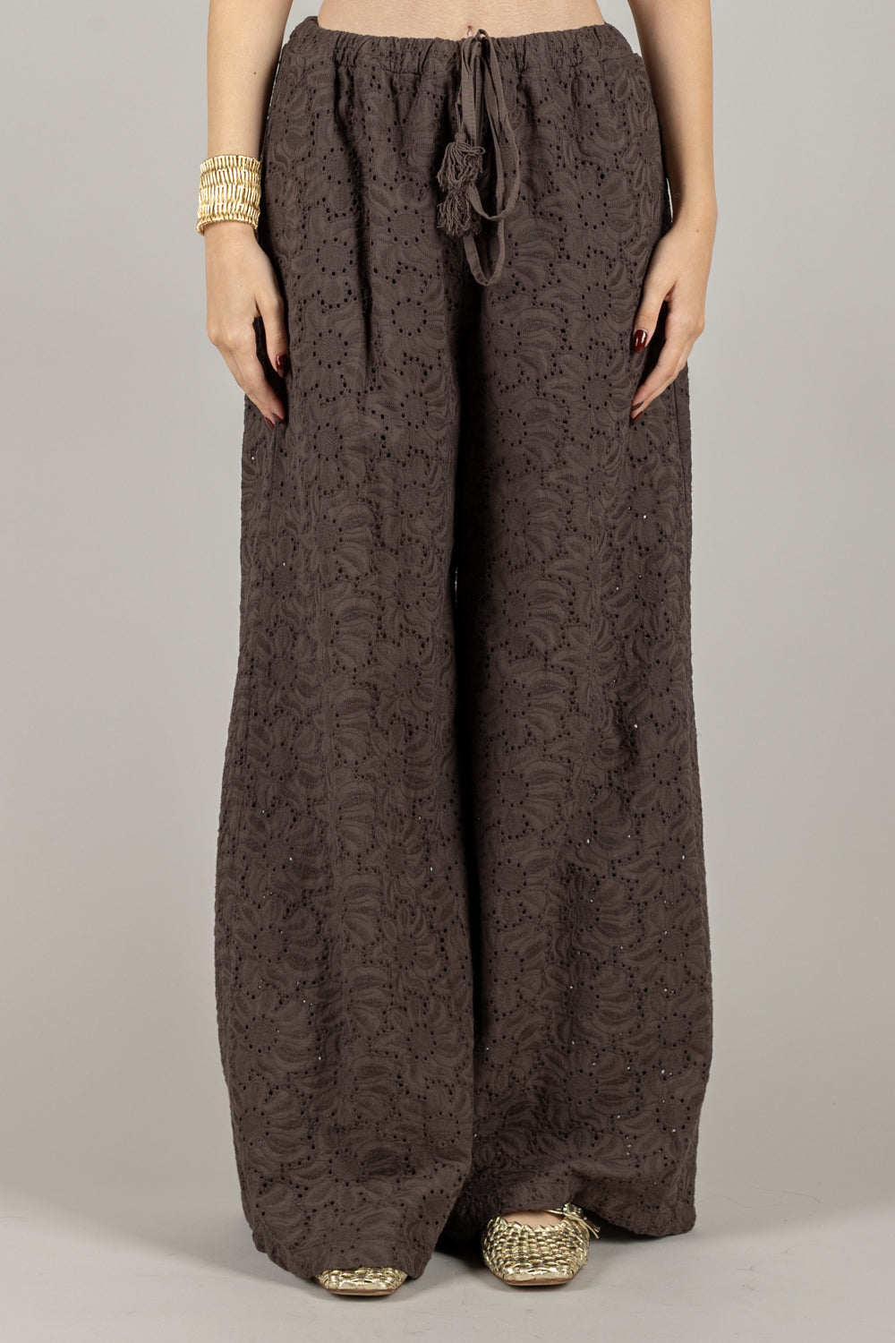 TENSIONE IN - S25PI73 - PANTALONE FANTASIA FIORE