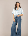 TENSIONE IN - 26222V39-PE26 - T-SHIRT SERAFINO IN SATIN NUVOLA