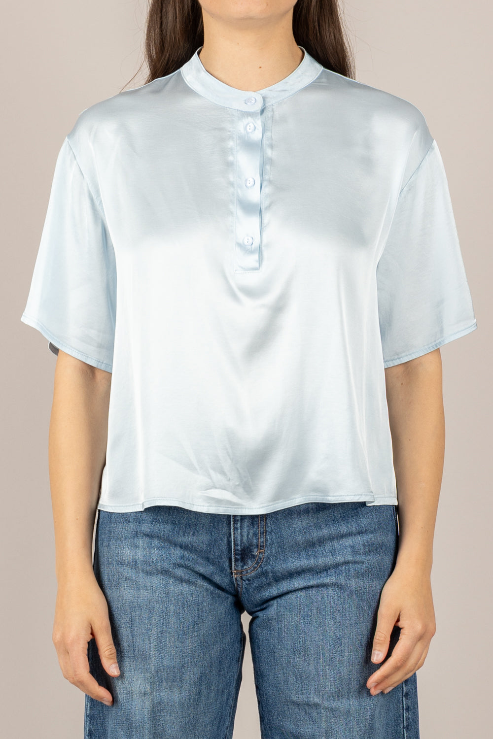 TENSIONE IN - 26222V39-PE26 - T-SHIRT SERAFINO IN SATIN NUVOLA