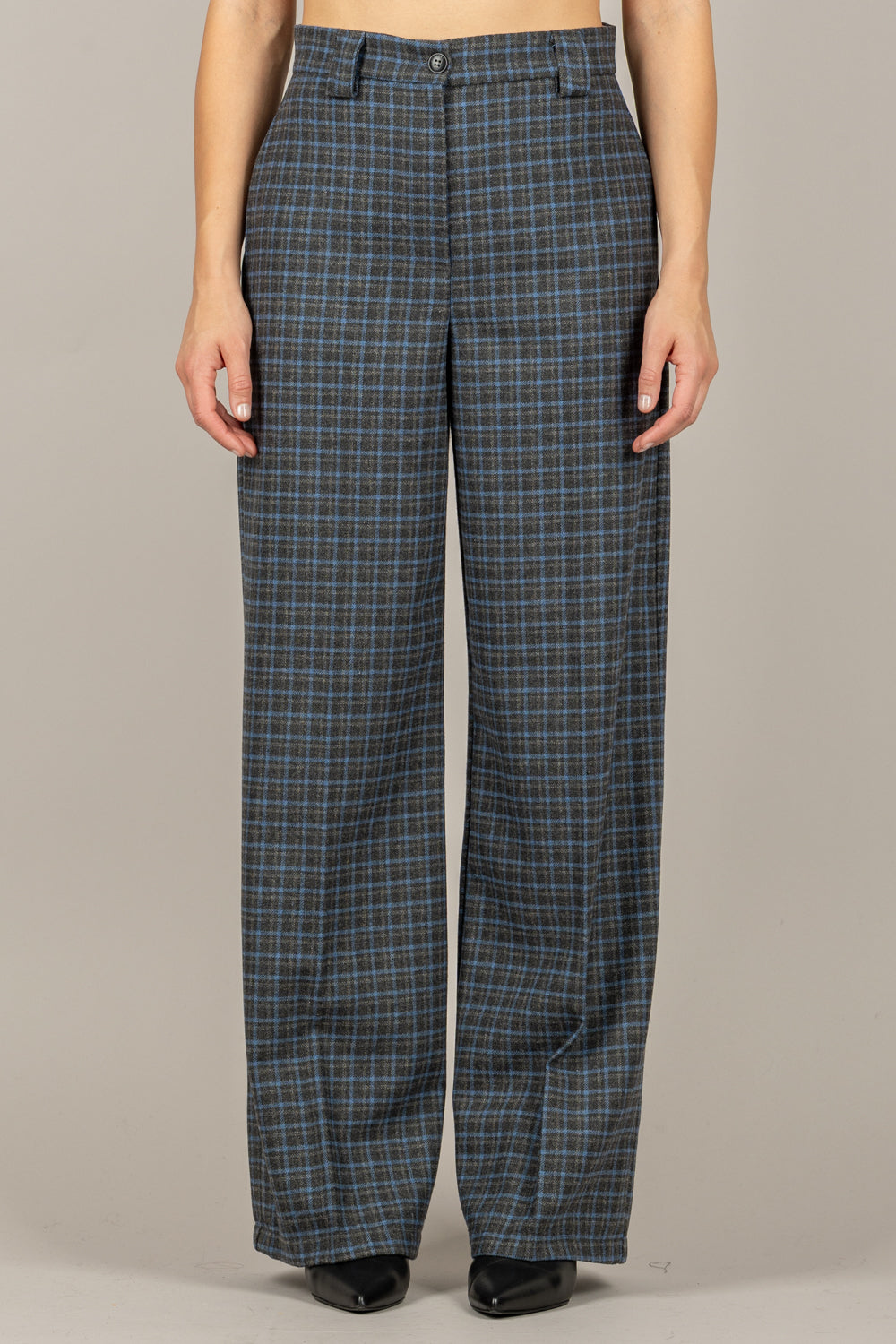 TENSIONE IN - 26P1344 - PANTALONE VICHY GAMBA DRITTA