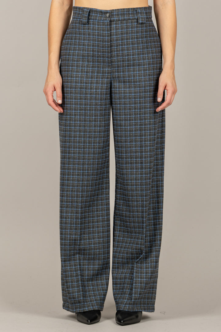 TENSIONE IN - 26P1344 - PANTALONE VICHY GAMBA DRITTA