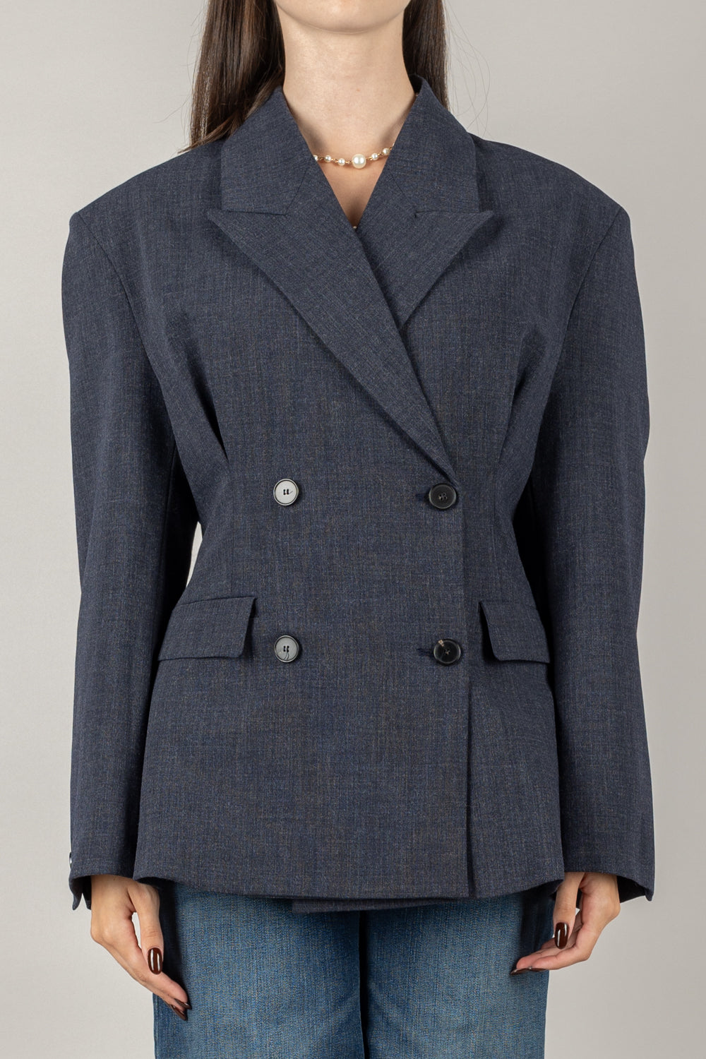 VICOLO - TF0856 - GIACCA DOPPIO PETTO DENIM