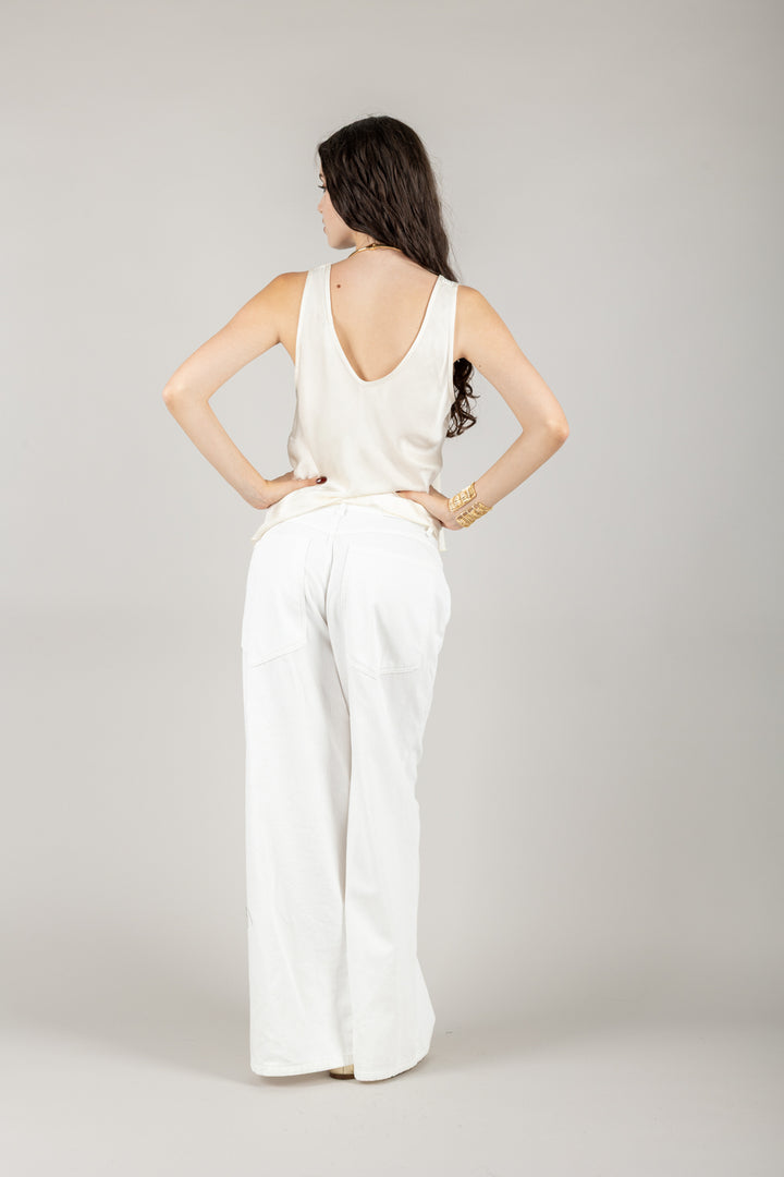 TENSIONE IN - C914T05Q - TOP SATIN SCOLLO V SCHIENA