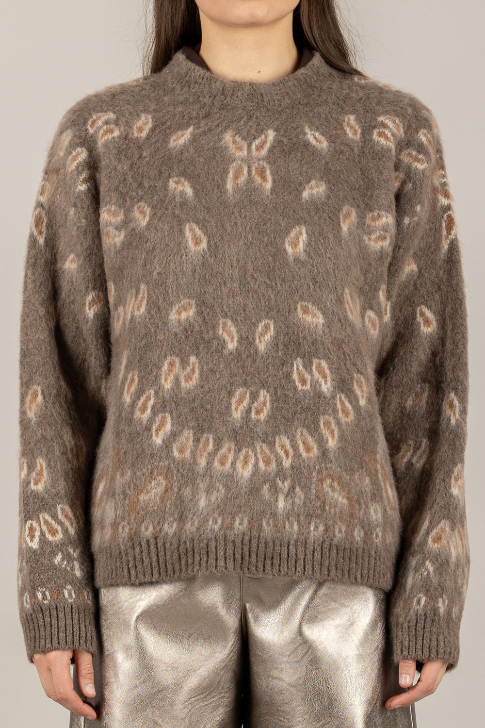 TENSIONE IN - W5HMJ79A373 - MAGLIA STAMPA BANDANA GIROCOLLO