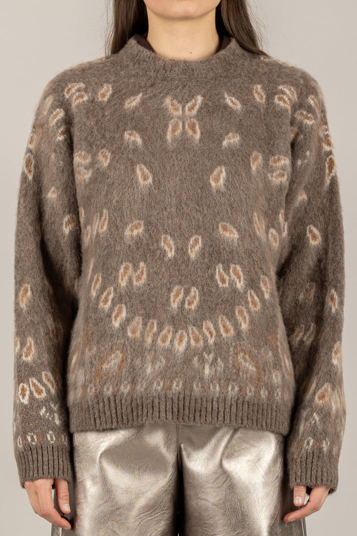 TENSIONE IN - W5HMJ79A373 - MAGLIA STAMPA BANDANA GIROCOLLO