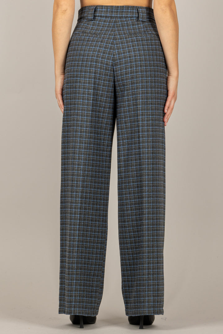 TENSIONE IN - 26P1344 - PANTALONE VICHY GAMBA DRITTA