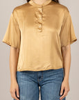 TENSIONE IN - 26222V39-PE26 - T-SHIRT SERAFINO IN SATIN DESERTO
