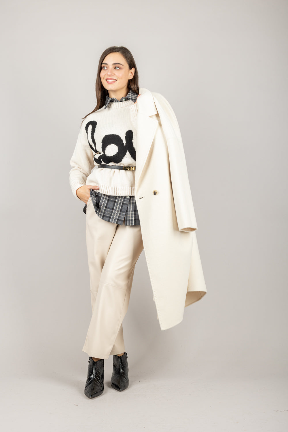 TENSIONE IN - W5HMJ70A400 - MAGLIA CON SCRITTO LOVE
