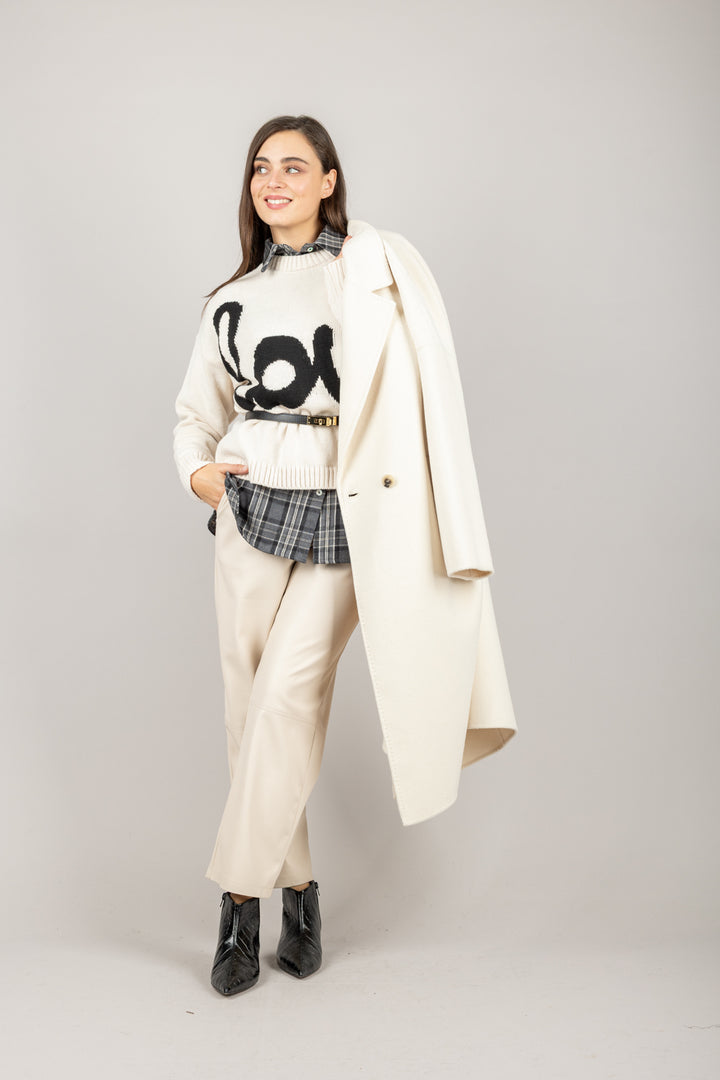 TENSIONE IN - W5HMJ70A400 - MAGLIA CON SCRITTO LOVE