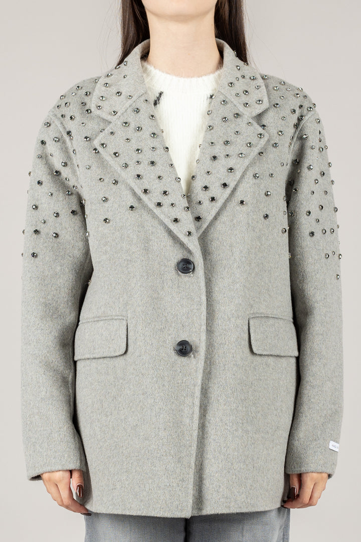 HAVEONE - KHB-P004 - GIACCA MONOPETTO OVER CON STRASS