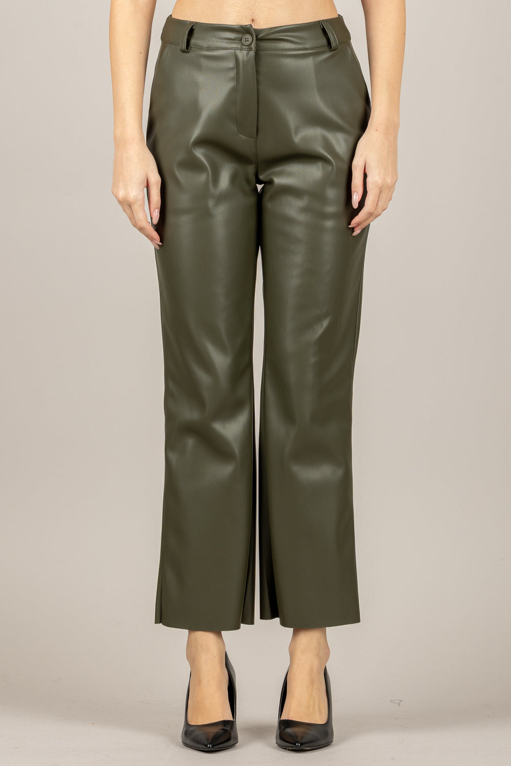 TENSIONE IN - 222128-25 - PANTALONE ECOPELLE A SIGARETTA