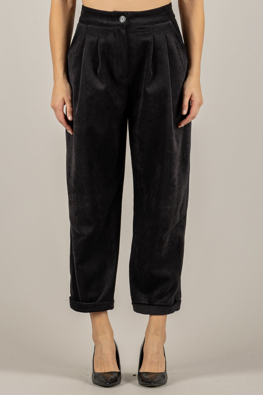 VICOLO - TF2026 - PANTALONE IN VELLUTO A COSTE