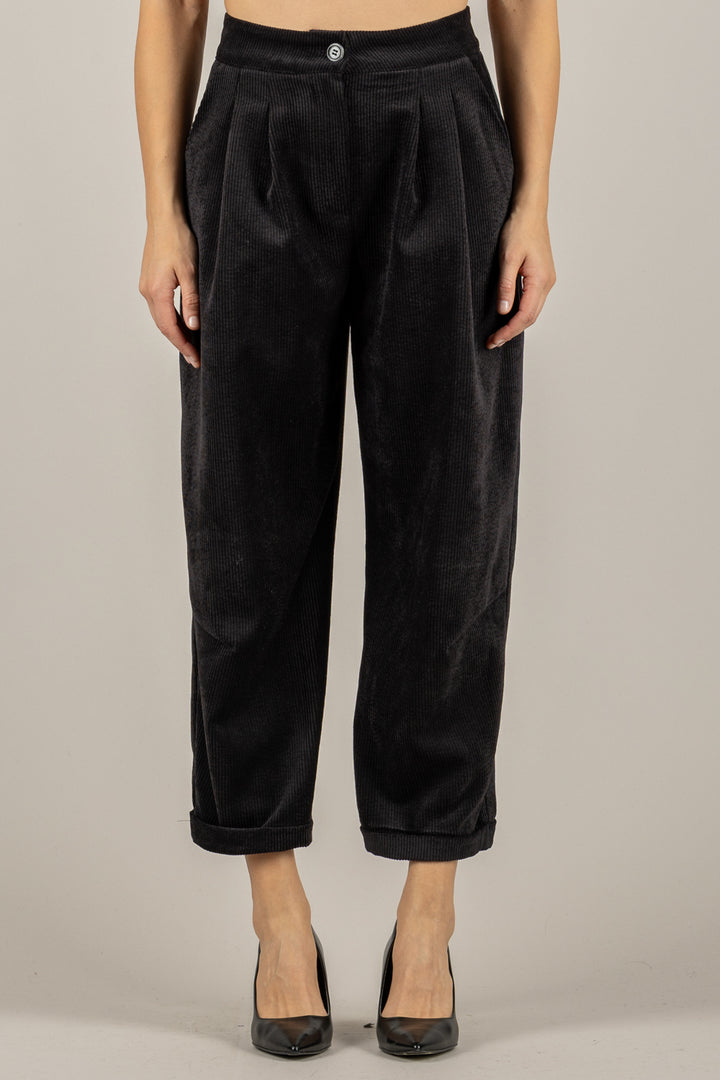 VICOLO - TF2026 - PANTALONE IN VELLUTO A COSTE