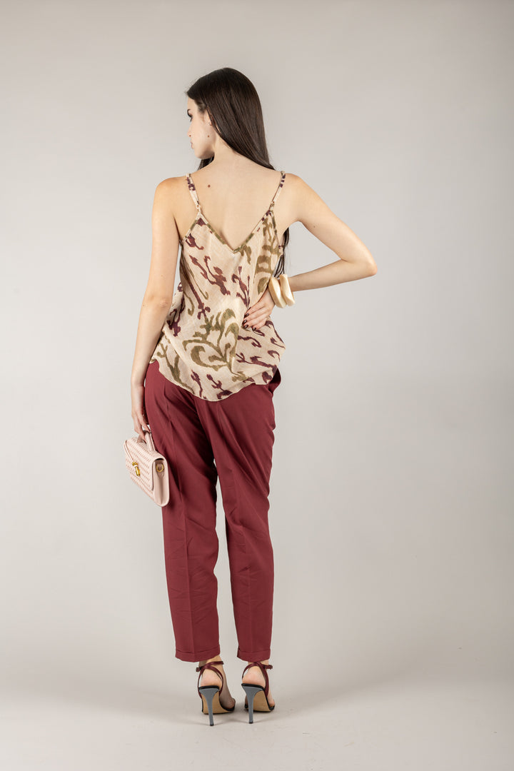 IMPERIAL - P9990085T - PANTALONE A SIGARETTA CON PINCES