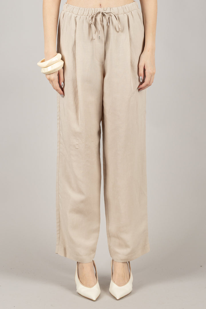 TENSIONE IN - 25P7659 - PANTALONE GAMBA DRITTA CON COULISSE E TASCHE