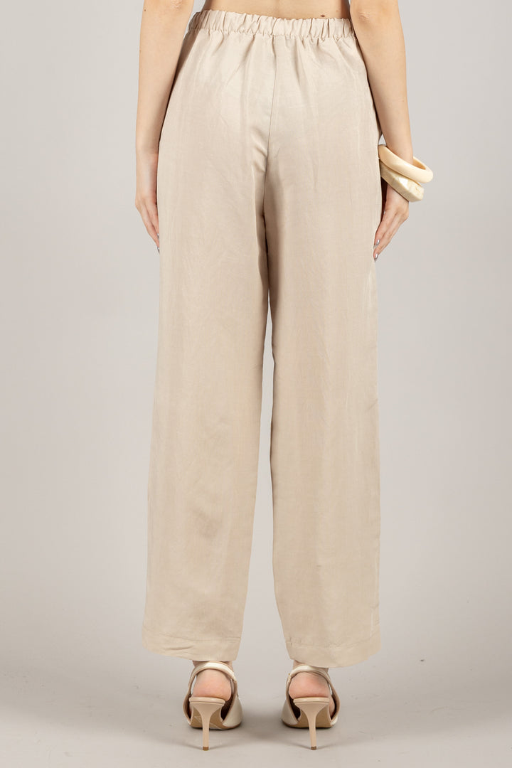 TENSIONE IN - 25P7659 - PANTALONE GAMBA DRITTA CON COULISSE E TASCHE