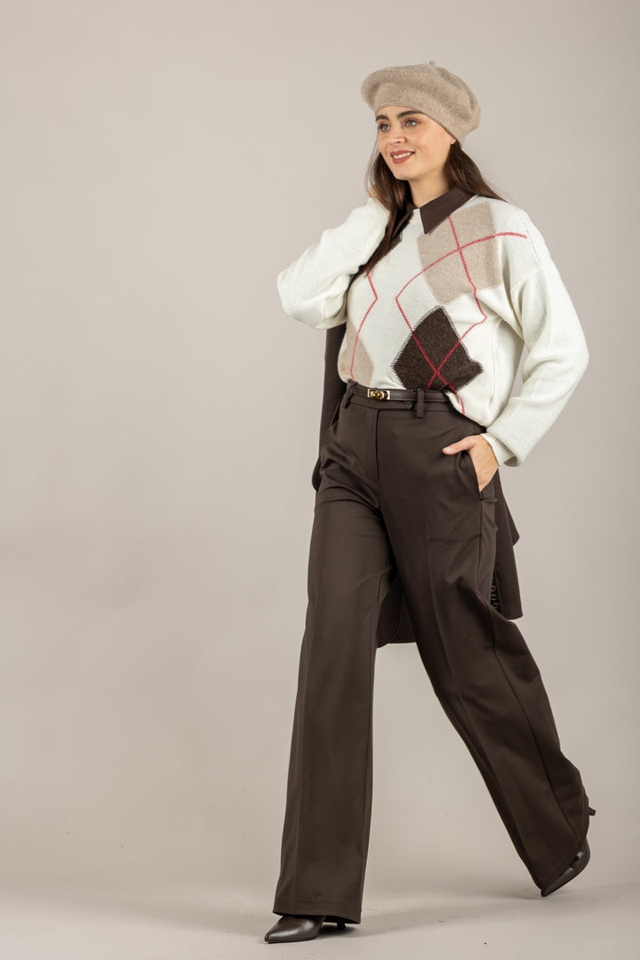 VICOLO - 77195F - MAGLIA ROMBI