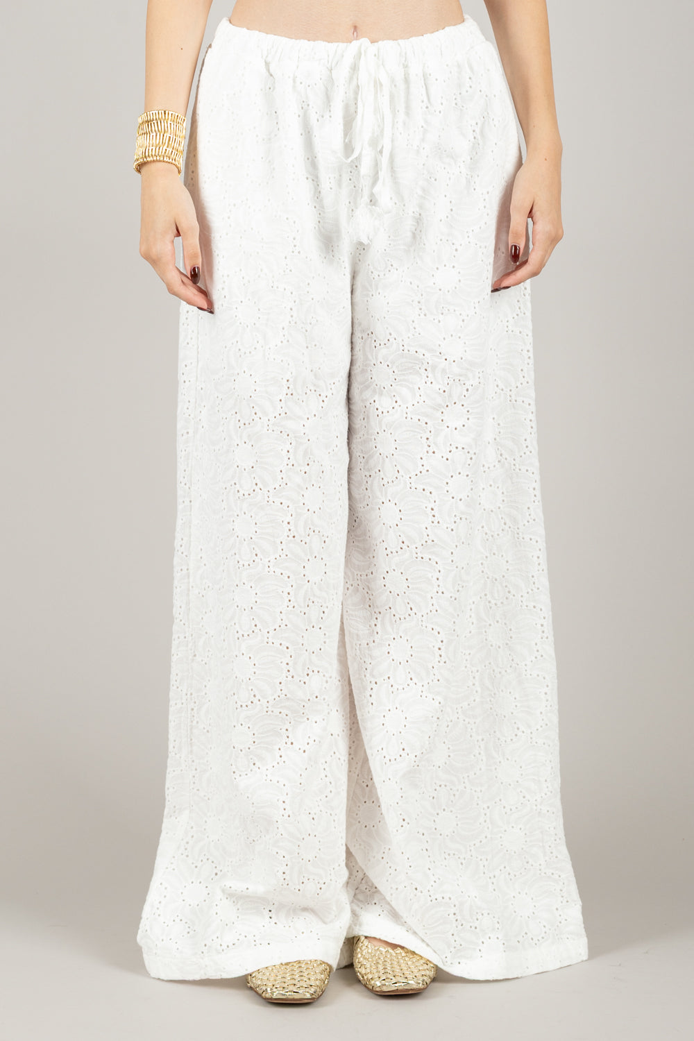 TENSIONE IN - S25PI73 - PANTALONE FANTASIA FIORE